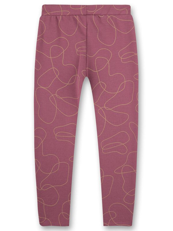 Pantaloni pentru fete Dark Orchid, cu imprimeu