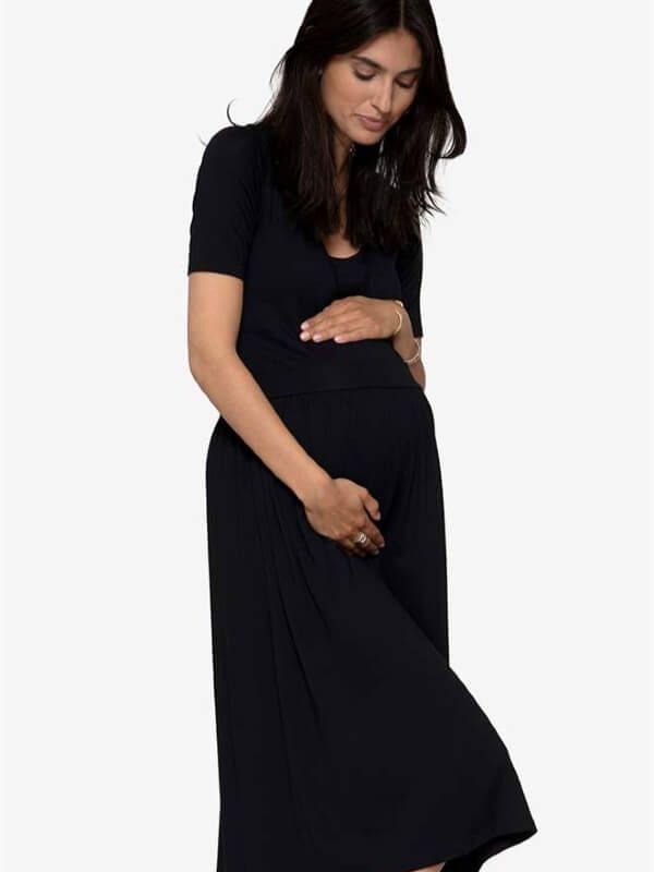 Rochie sarcină şi alăptare Ziga, neagră